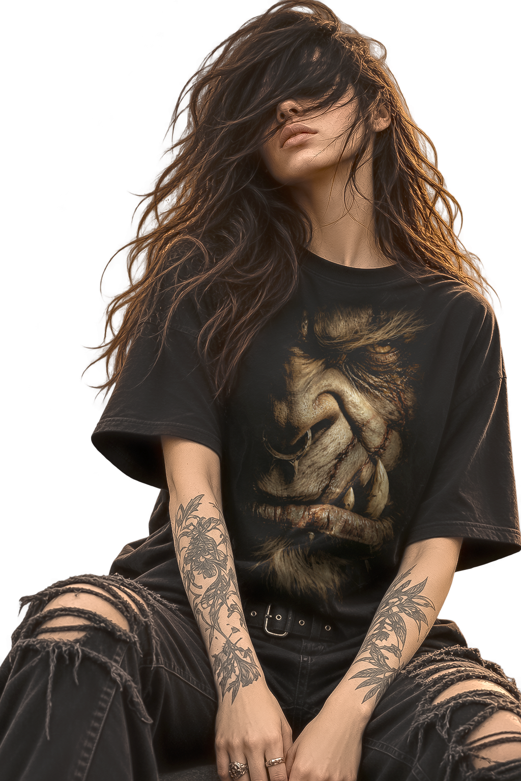 Modelo con camiseta Kalimdor